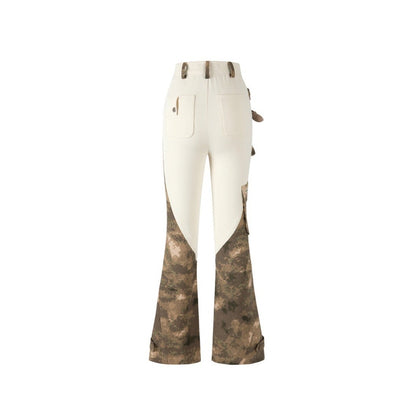 13DE MARZO Bear Camo Patch Trousers Pear Sorbet