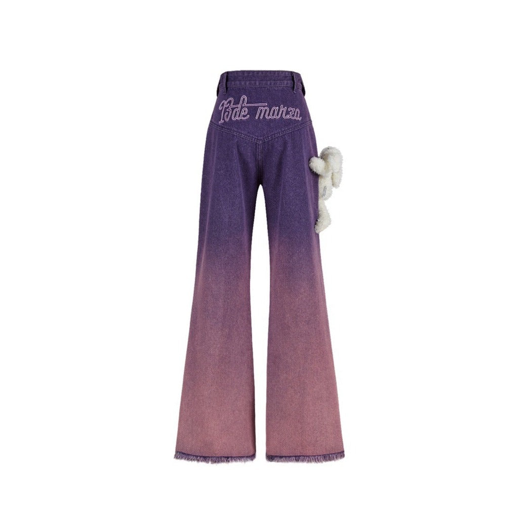 13DE MARZO Doozoo Gradient Color Jeans Plum