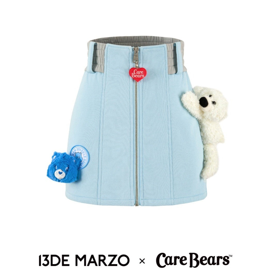 13DE MARZO x CARE BEARS Cotton Zip Dress Dream Blue