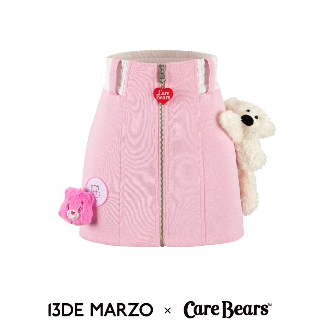 13DE MARZO x CARE BEARS Cotton Zip Dress English Rose