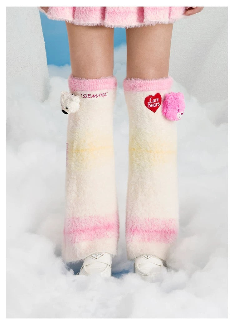 13DE MARZO x CARE BEAR Faded Mohair Leg Warmers