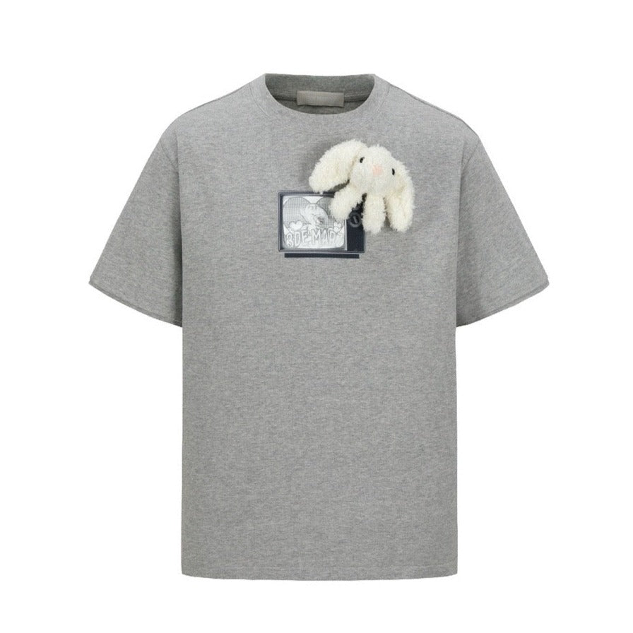 13DE MARZO Holographic TV T-shirt Gray