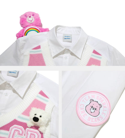 13DE MARZO x CARE BEARS Knit Vest Shirt White