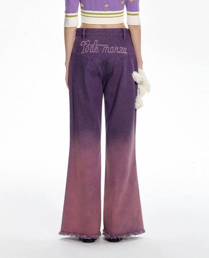 13DE MARZO Doozoo Gradient Color Jeans Plum