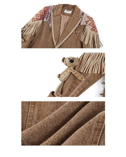 13DE MARZO Tribe Hunting Totem Suit Brown