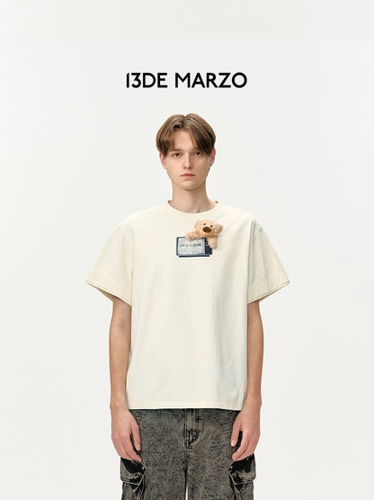13DE MARZO Holographic TV T-shirt White