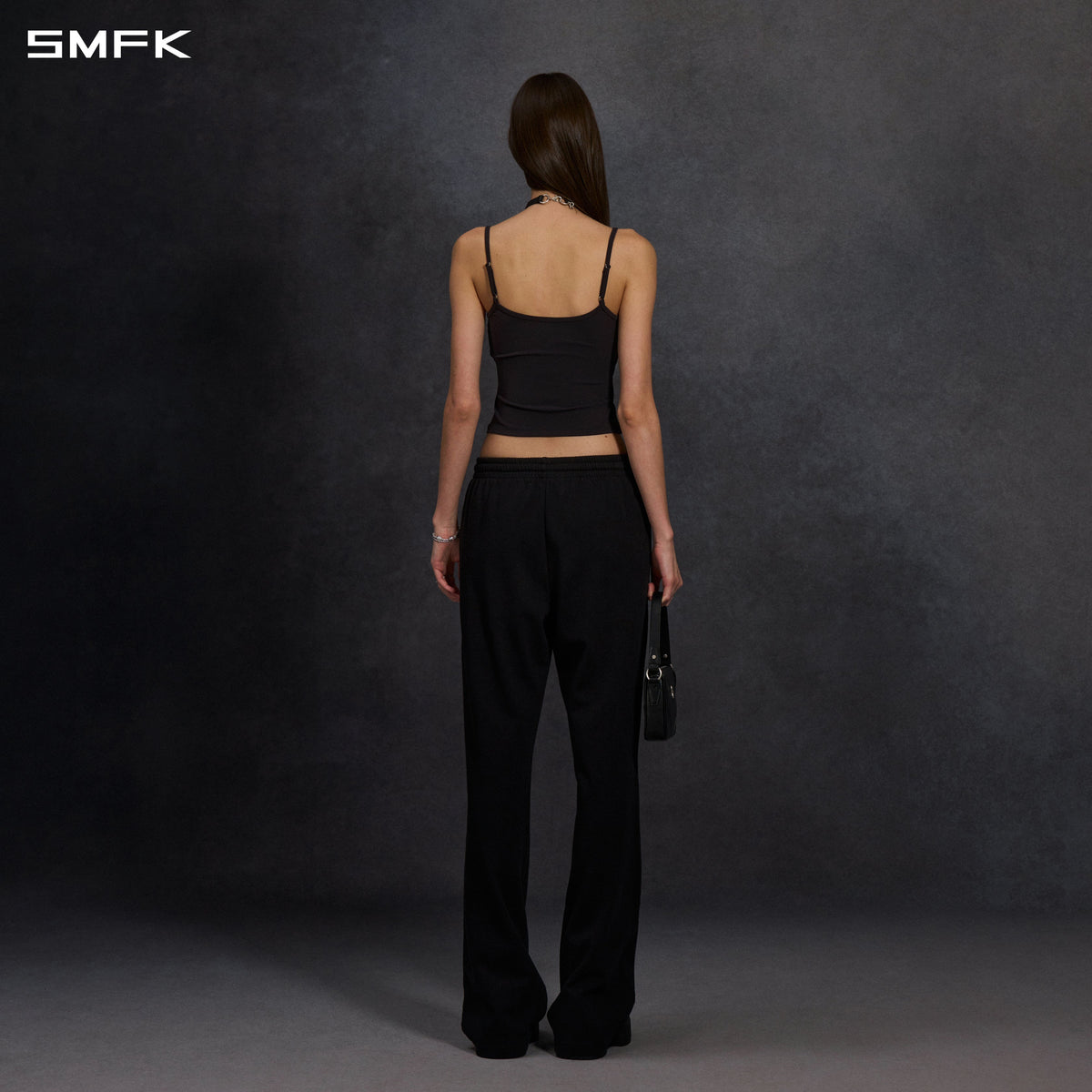 SMFK Permanent Slim Strt Sports Pants Cotton/W Wild Black