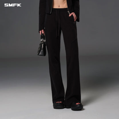 SMFK Permanent Slim Strt Pants Cotton Wool Wild Black