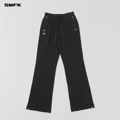 SMFK Permanent Slim Strt Pants Cotton Wool Wild Black