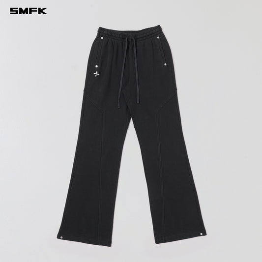 SMFK Permanent Slim Strt Pants Cotton Wool Wild Black