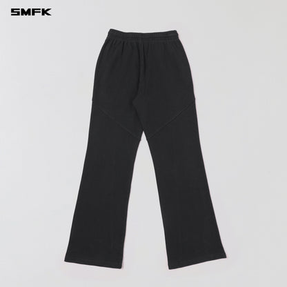 SMFK Permanent Slim Strt Pants Cotton Wool Wild Black