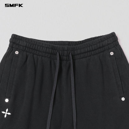 SMFK Permanent Slim Strt Pants Cotton Wool Wild Black