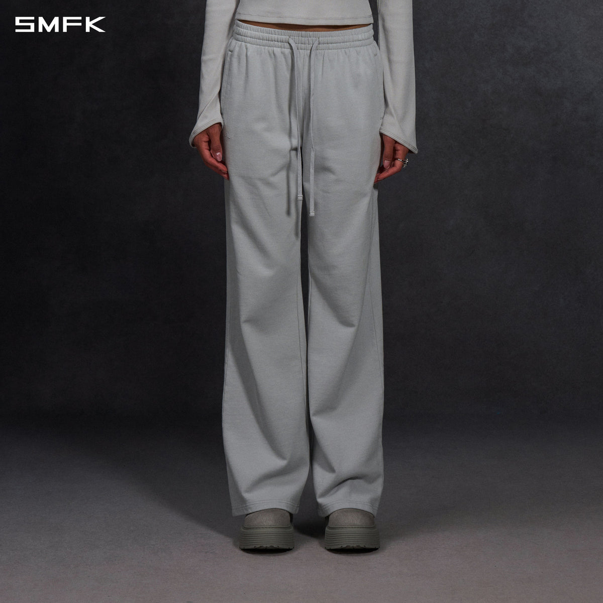 SMFK Permanent Slim Strt Sports Pants Cotton/W Glacier Grey