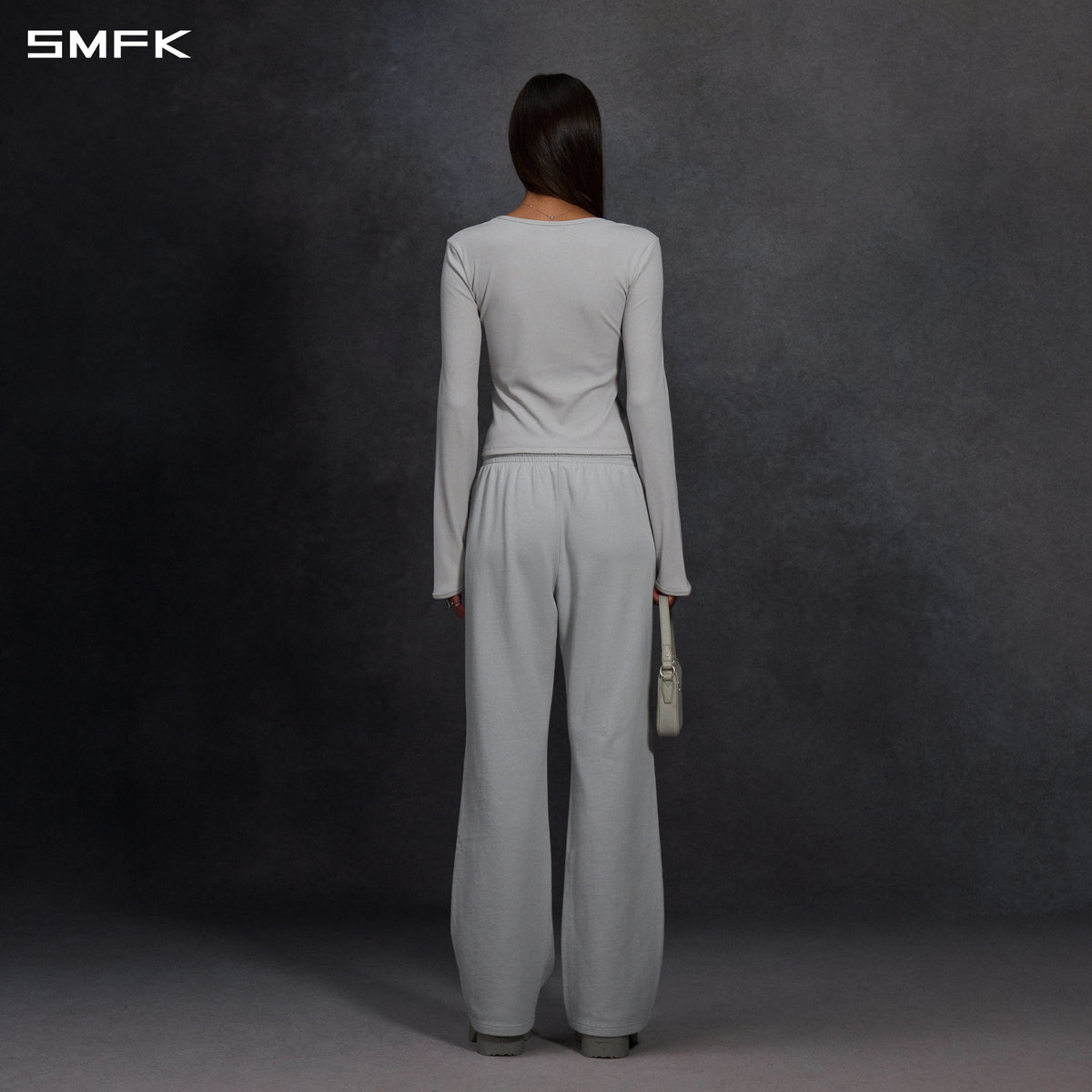 SMFK Permanent Slim Strt Sports Pants Cotton/W Glacier Grey