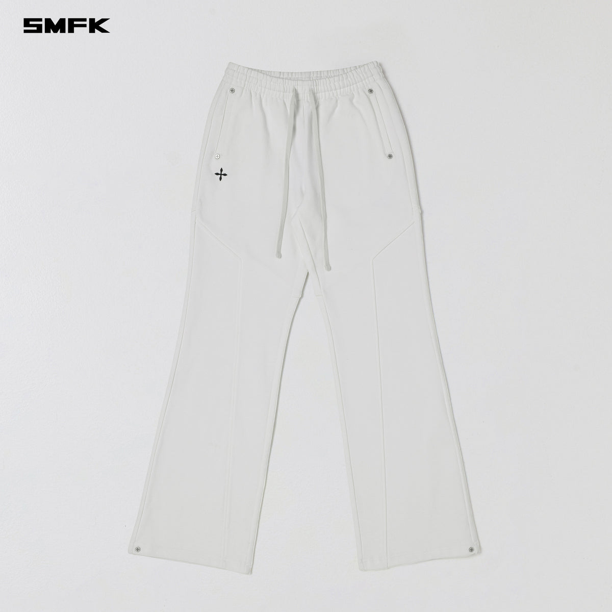SMFK Permanent Slim Strt Pants Cotton Wool Cloud White