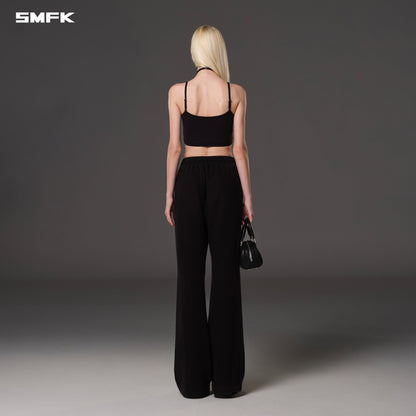 SMFK Permanent Slim Flared Pants Cotton Wool Wild Black