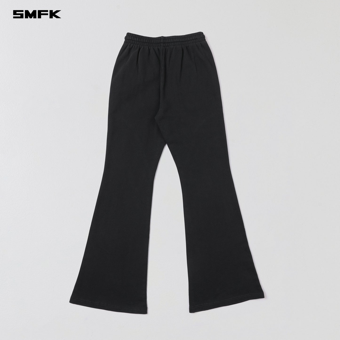 SMFK Permanent Slim Flared Pants Cotton Wool Wild Black
