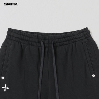 SMFK Permanent Slim Flared Pants Cotton Wool Wild Black