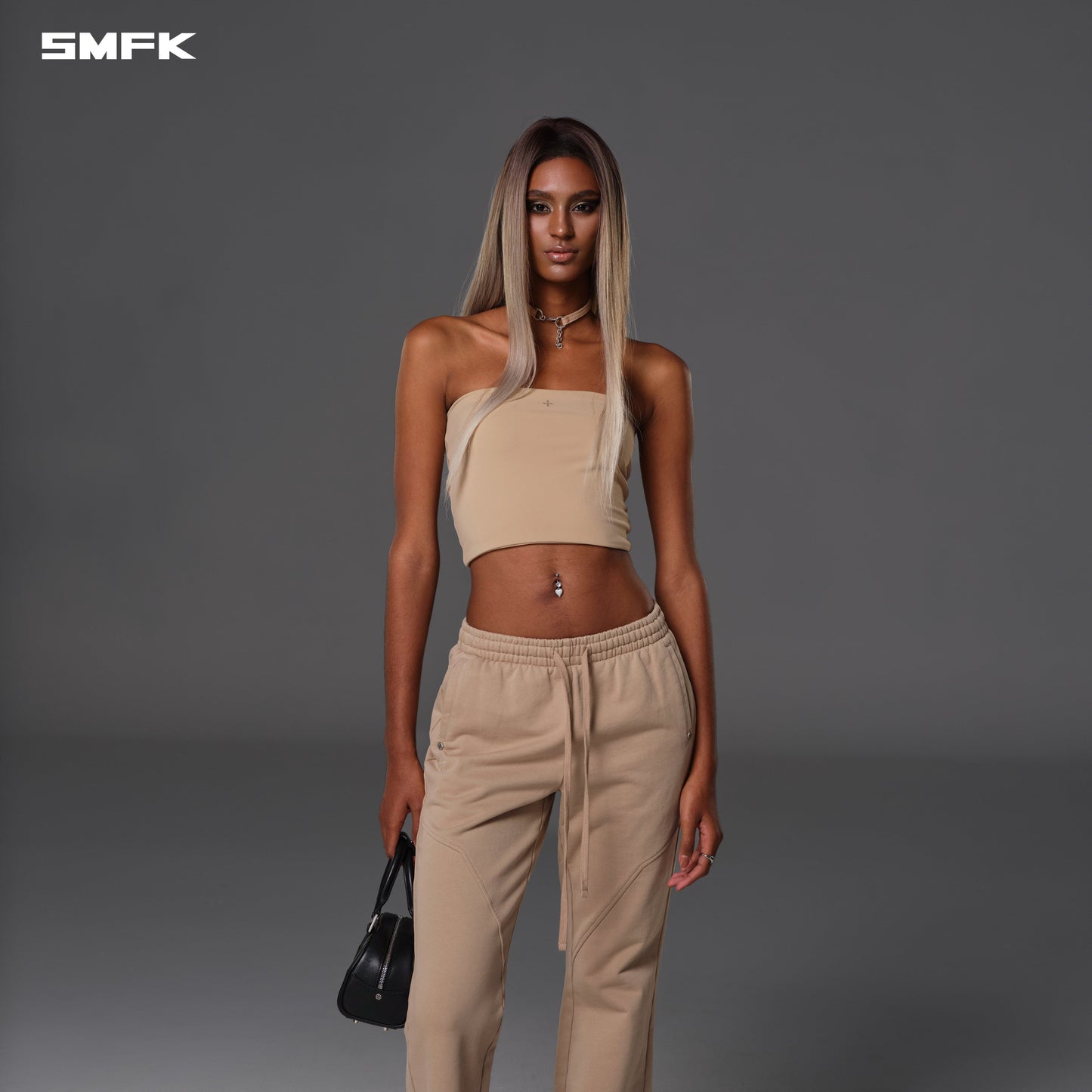 SMFK Permanent Slim Flared Pants Cotton Wool Fresh Skin