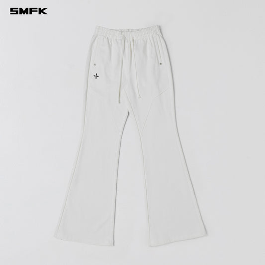 SMFK Permanent Slim Flared Pants Cotton Wool Cloud White