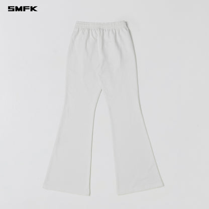 SMFK Permanent Slim Flared Pants Cotton Wool Cloud White