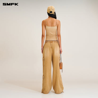 SMFK Compass Mode Tower Denim Sports Pants Grassland Khaki