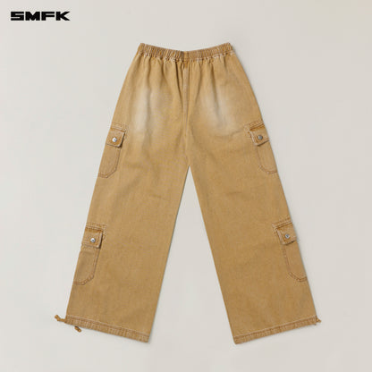 SMFK Compass Mode Tower Denim Sports Pants Grassland Khaki