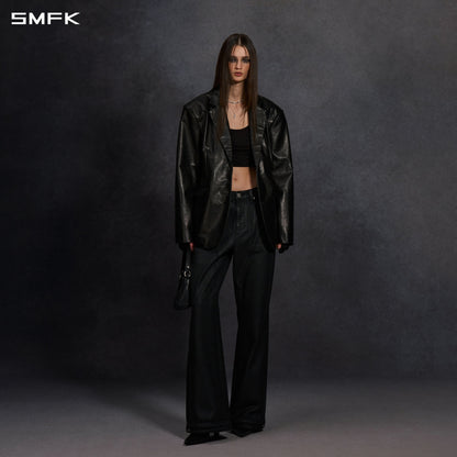 SMFK Compass Mirage Flared Denim Pants Cotton/W Ink Black