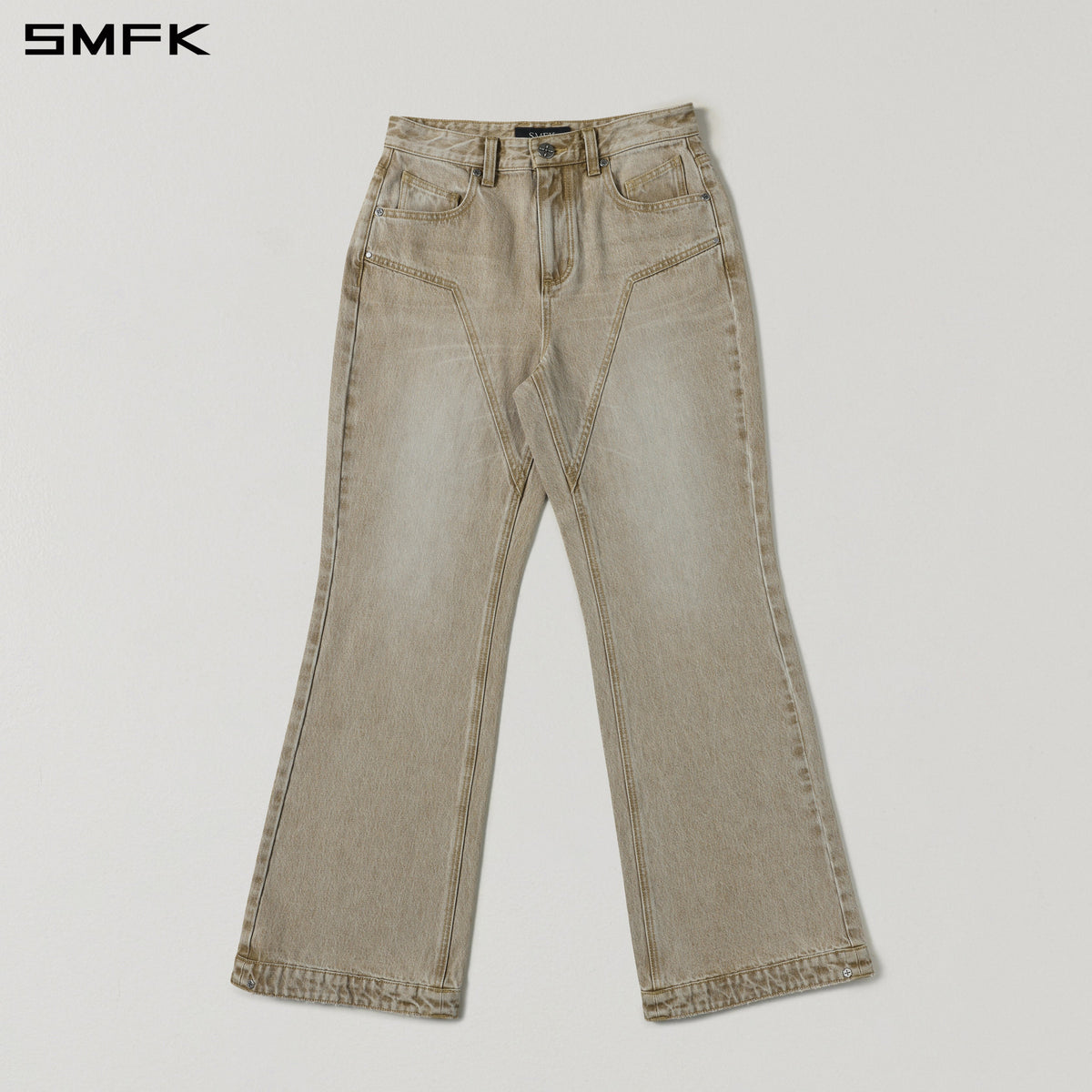 SMFK Compass Mirage Flared Denim Pants Cotton/W Fresh Skin
