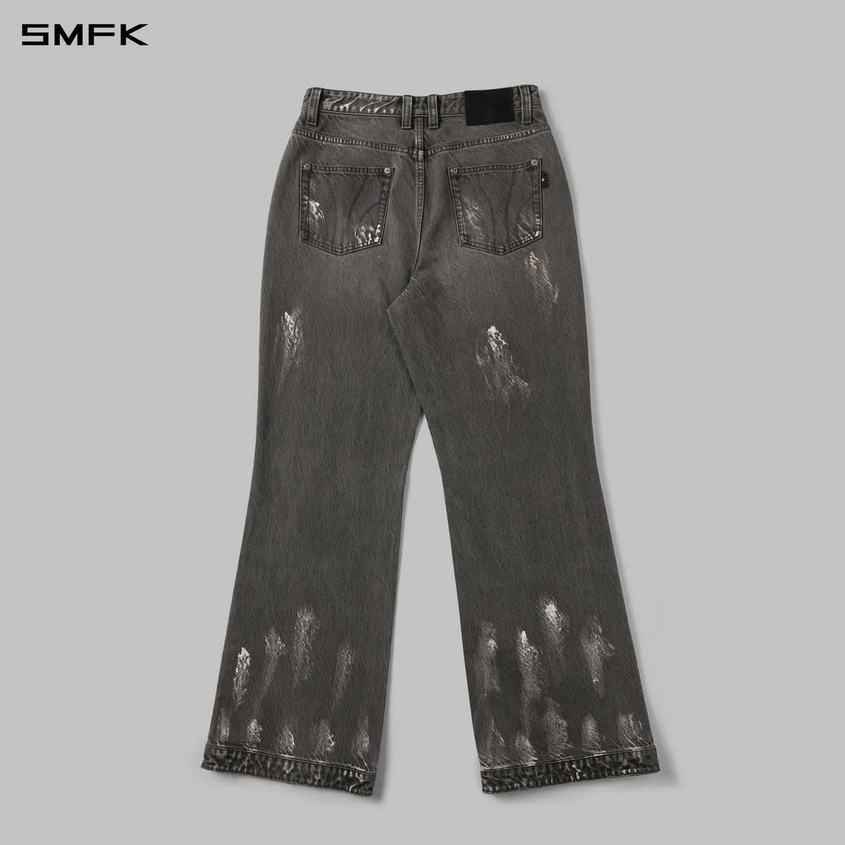 SMFK Compass Mirage Flared Denim Pants Cotton/W Storm Grey