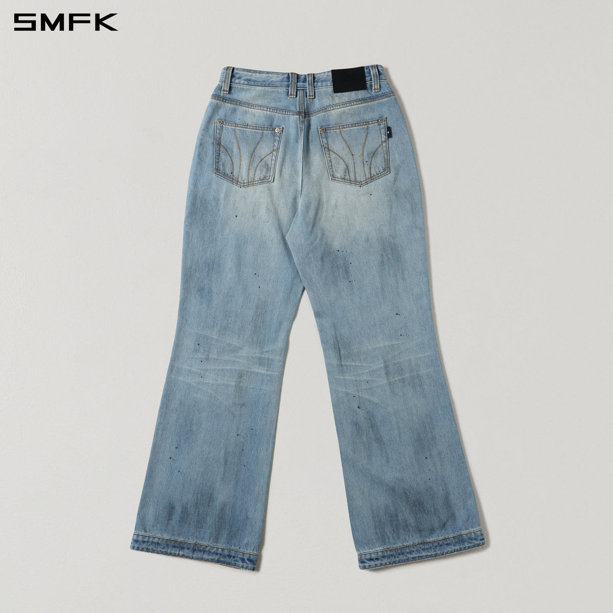 SMFK Compass Mirage Flared Denim Pants Cotton/W Sky Blue