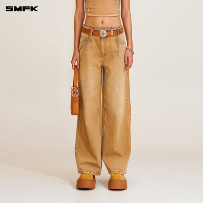SMFK Compass Mode Tower Denim Pants Grassland Khaki