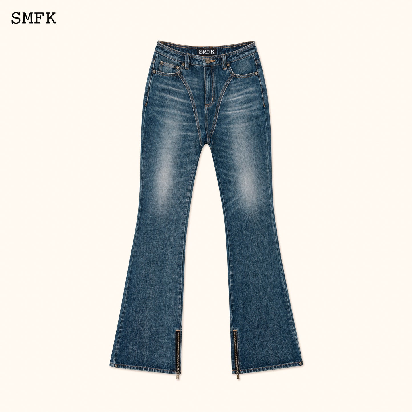 SMFK Compass Tarpan Classic Flared Jeans Retro Blue