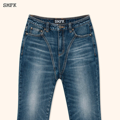 SMFK Compass Tarpan Classic Flared Jeans Retro Blue