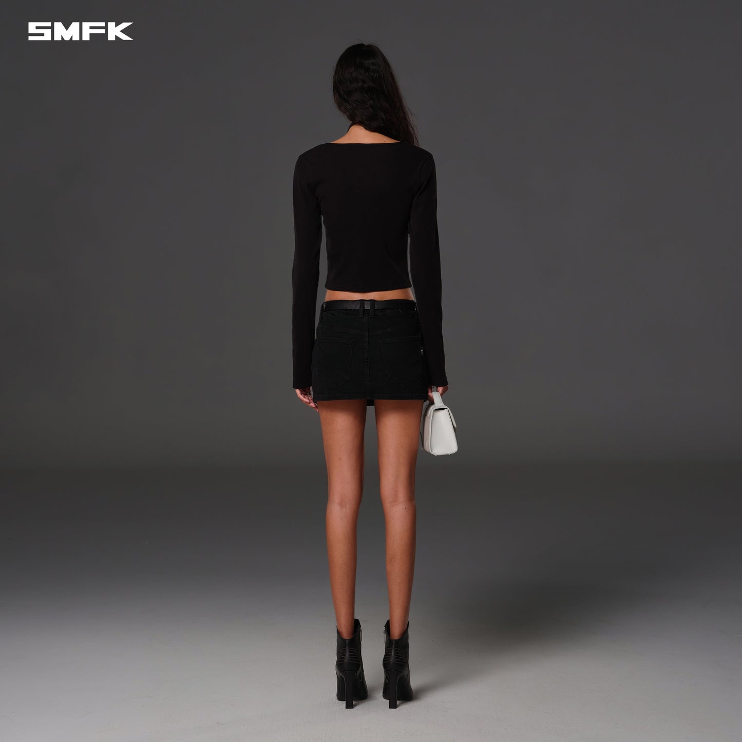 SMFK Wild Mirage Skinny Denim Dress E-Cotton Wild Black