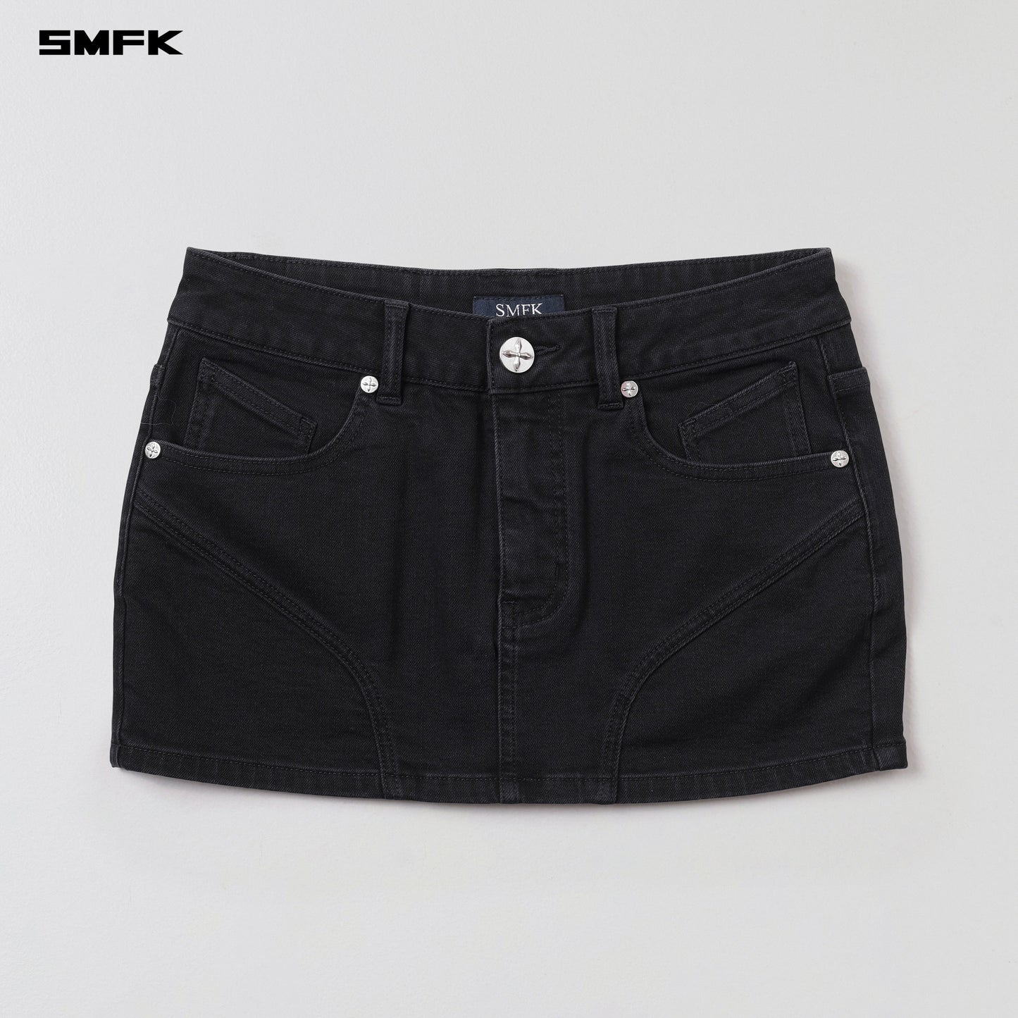 SMFK Wild Mirage Skinny Denim Dress E-Cotton Wild Black