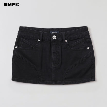 SMFK Wild Mirage Skinny Denim Dress E-Cotton Wild Black
