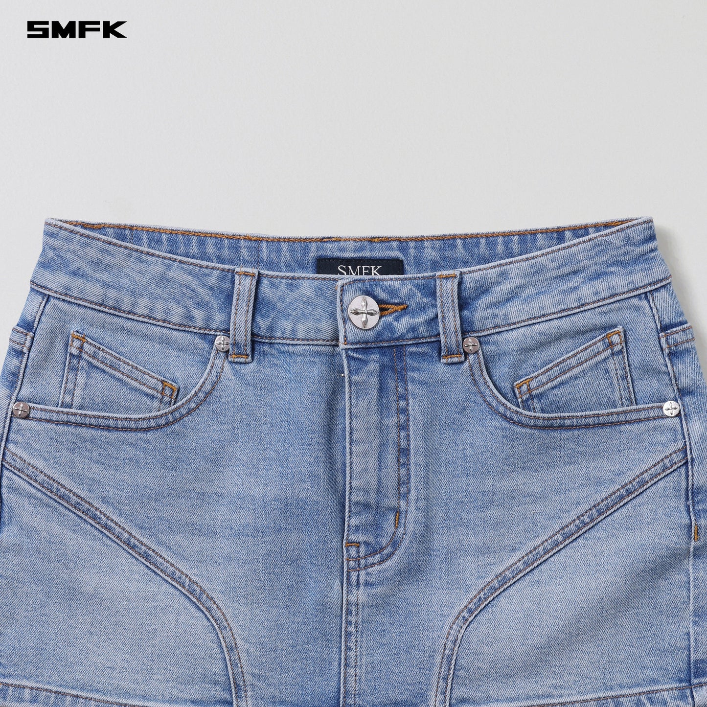 SMFK Wild Mirage Skinny Denim Dress E-Cotton Wild Blue