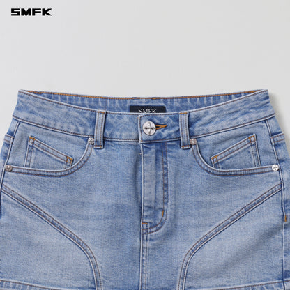 SMFK Wild Mirage Skinny Denim Dress E-Cotton Wild Blue