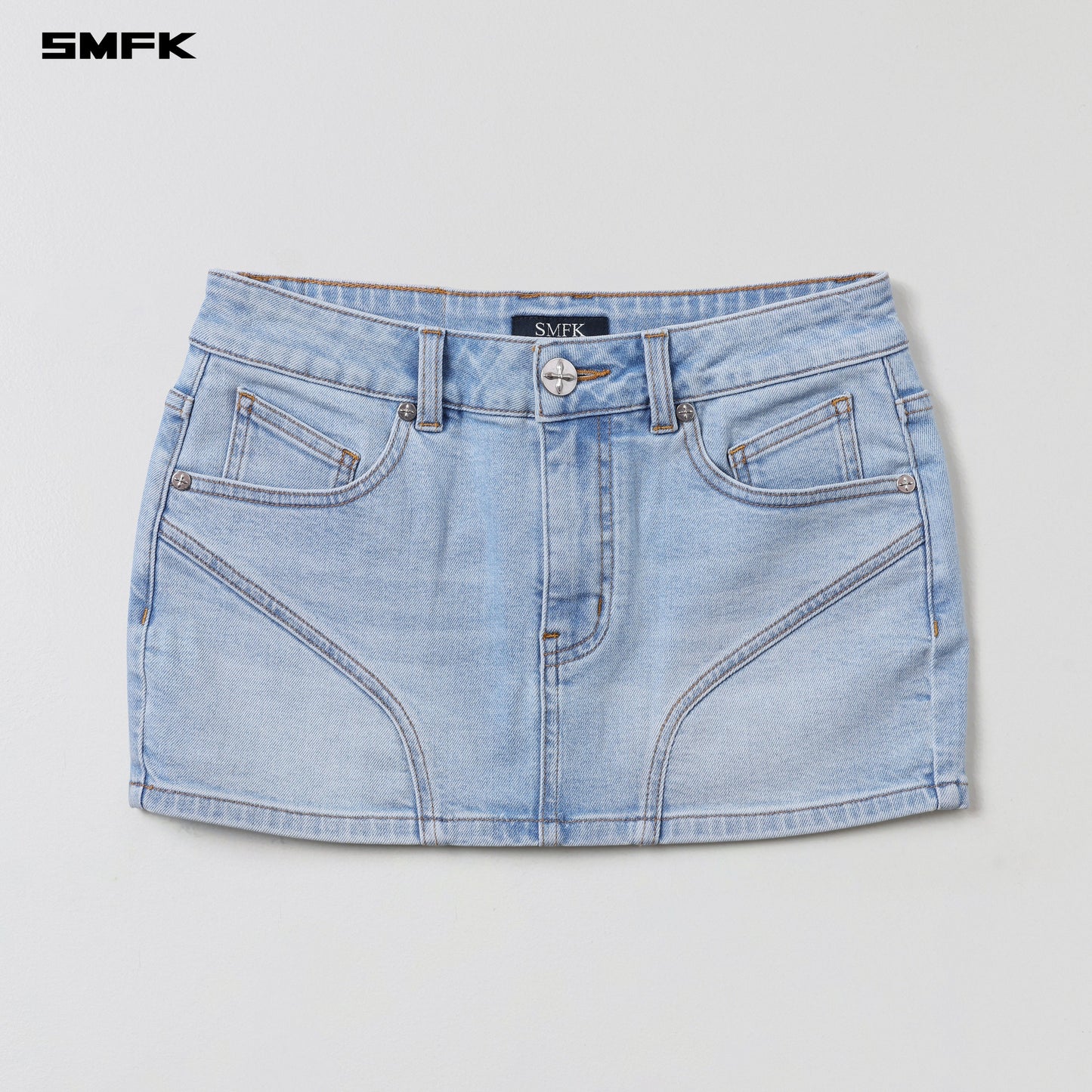 SMFK Wild Mirage Skinny Denim Dress E-Cotton Wild Sky Blue