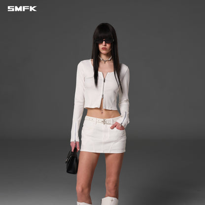 SMFK Wild Mirage Skinny Denim Dress E-Cotton Cloud White