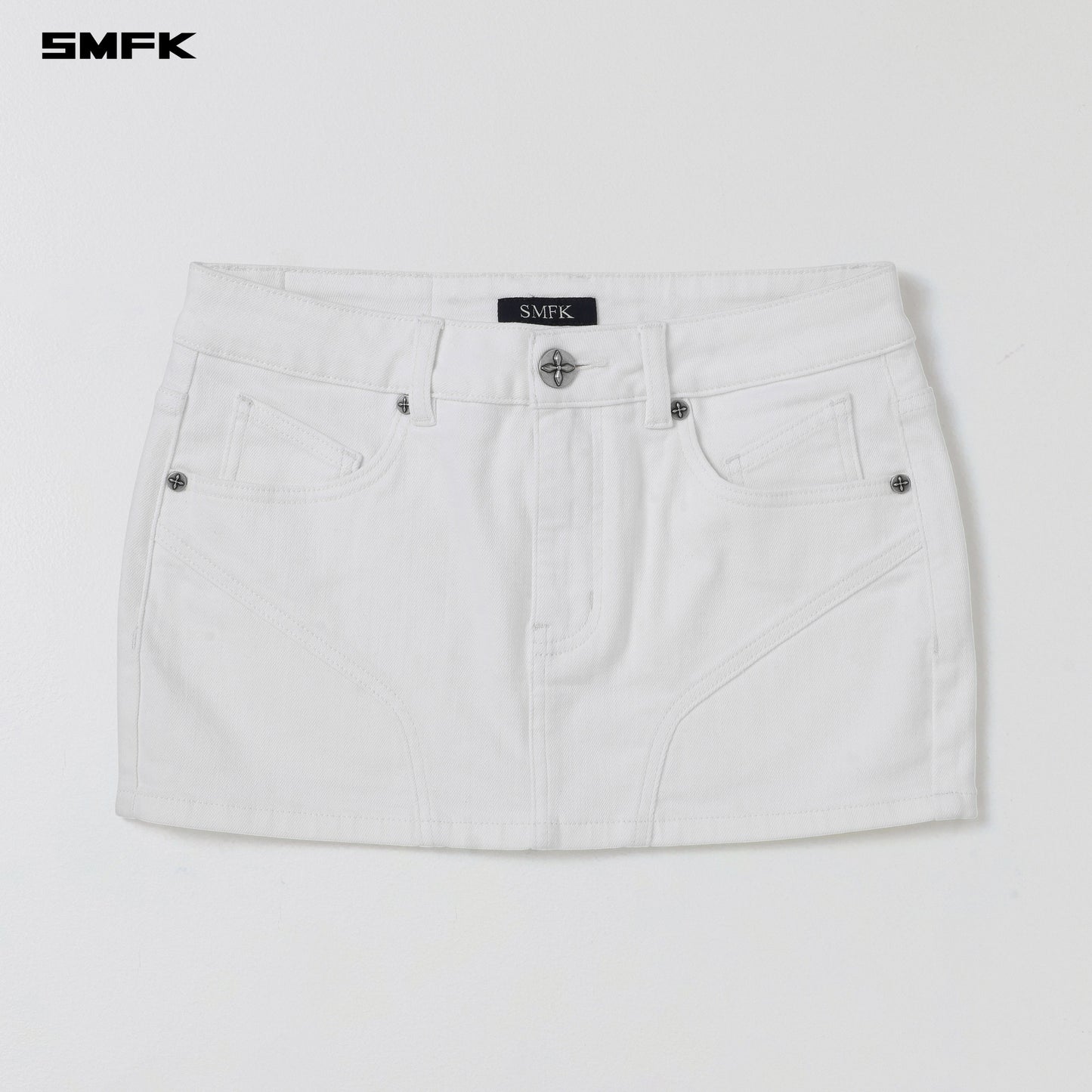 SMFK Wild Mirage Skinny Denim Dress E-Cotton Cloud White