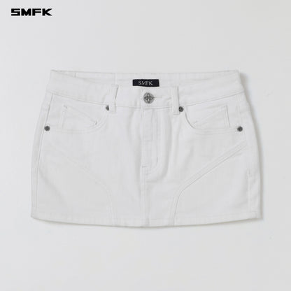 SMFK Wild Mirage Skinny Denim Dress E-Cotton Cloud White