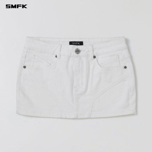 SMFK Wild Mirage Skinny Denim Dress E-Cotton Cloud White