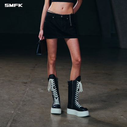 SMFK Wild Mirage Skinny Denim Dress/Cotton Wild Black
