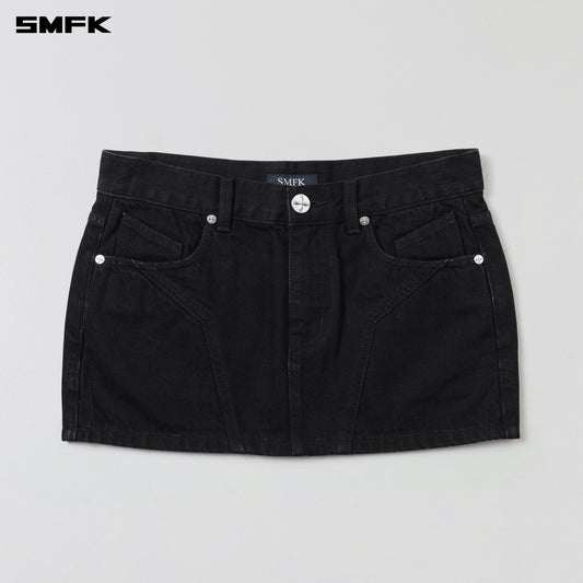 SMFK Wild Mirage Skinny Denim Dress/Cotton Wild Black