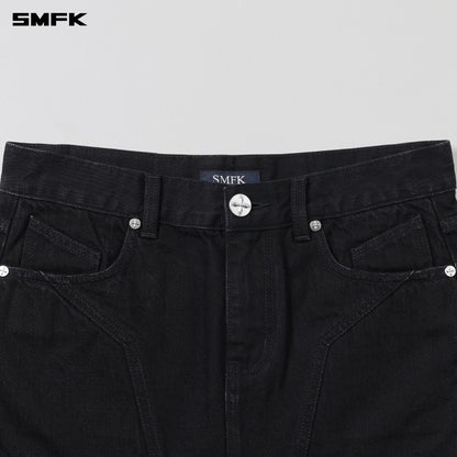 SMFK Wild Mirage Skinny Denim Dress/Cotton Wild Black
