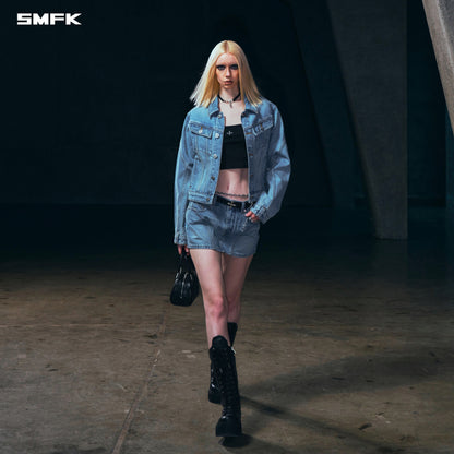 SMFK Wild Mirage Skinny Denim Dress/Cotton Wild Blue