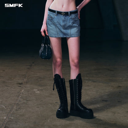 SMFK Wild Mirage Skinny Denim Dress/Cotton Wild Blue