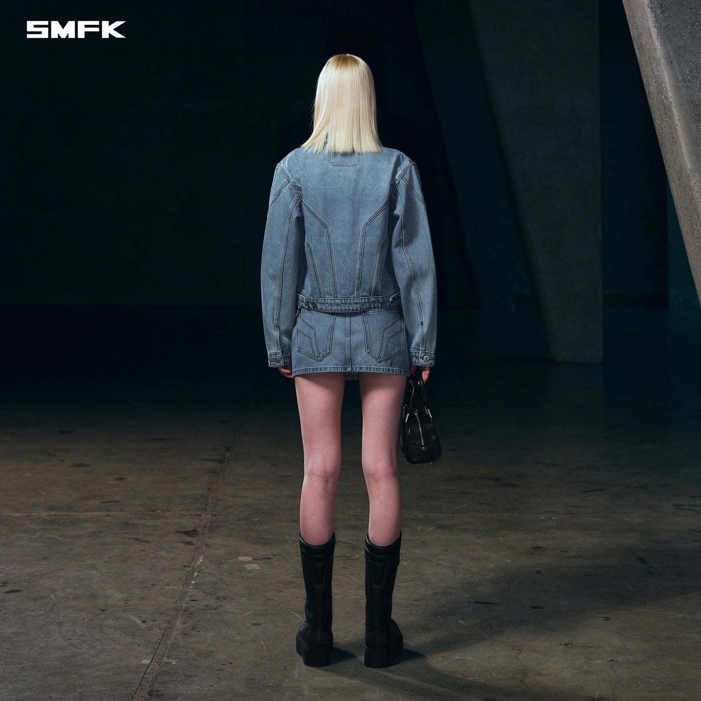 SMFK Wild Mirage Skinny Denim Dress/Cotton Wild Blue